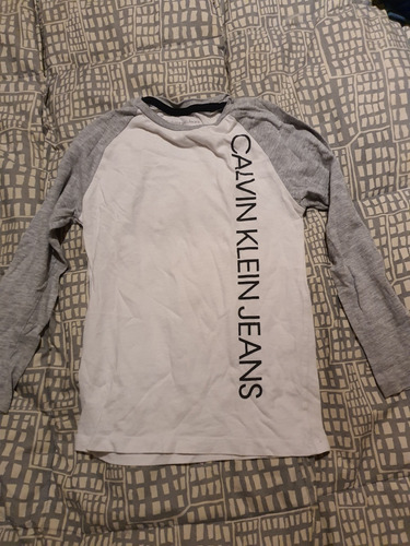 Remera Manga Larga Niño Calvin Klein Talle 4 Traida De Eeuu