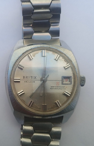 E- Reloj Britix De Luxe Swiss Made Pulsera Hombre A Reparar