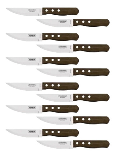 Set X12 Cuchillo Tramontina Jumbo Tradicional Asado 5'' 24cm