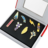 Medallas Pokemon Caja 8 Insignias Pikachu Ash Colección