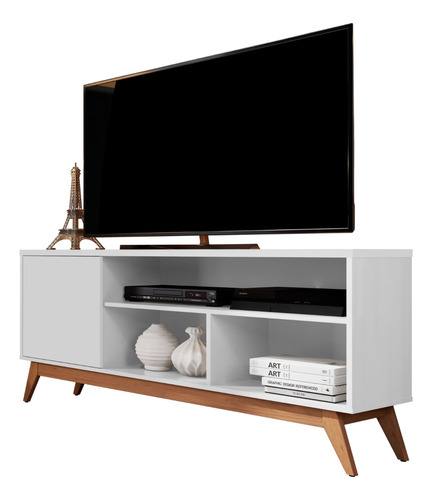 Estante De Livro/rack Para Tv Malbec Wood Retro 55 Polegadas