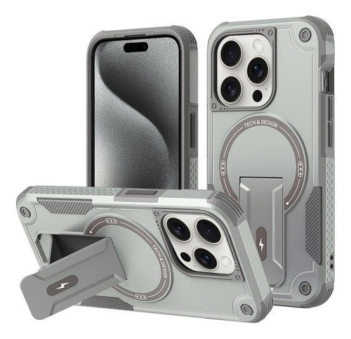 Funda Magnética Ultraligera Para iPhone, Con Soporte Oculto