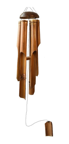 Carrillon Colgante Llamador De Bambu 60cm- Largo Total 1.10m