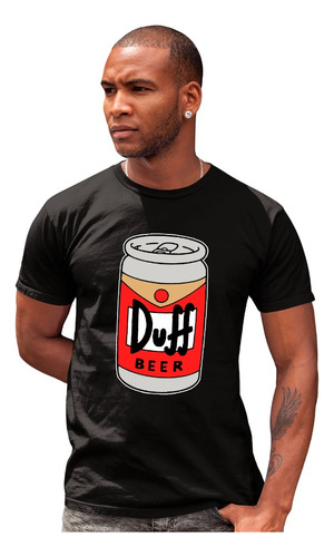 Playera Negra Estampada De Beer Duff Los Simpson En Oferta 