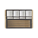 Set De Sushi X 4 Ceramica - Bamboo 30x20x1.5 Cm