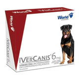 Comprimido Antiparasitário Para Ácaro World Ivercanis Para Cão De 15kg A 30kg