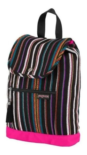 Mochila Jansport Abbie Negra Con Lineas Js00t69j-0ff