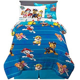 Juego Edredon Suave Cama Individual Niños Paw Patrol 