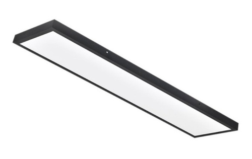 Foco Panel Led 48w 120x30 Cm Plafón Negro Sobrepuesto 220v