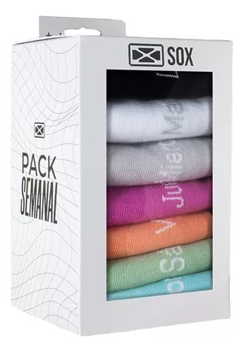 Medias Sox Pack X 7 Pares Soquetes En Caja Par Semanal