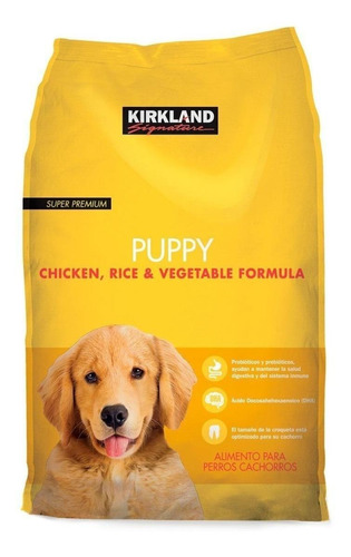 Alimento Kirkland Signature Super Premium Puppy Para Perro Cachorro Todos Los Tamaños Sabor Pollo, Arroz Y Vegetales En Bolsa De 9kg