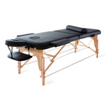 Camilla Portátil Masajes De Madera Color Negro Massage Company Wt-225 