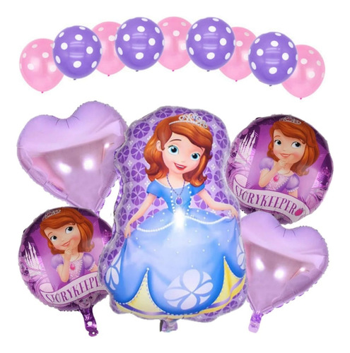 Globos Princesa Sofía Globos Látex Con Lunares