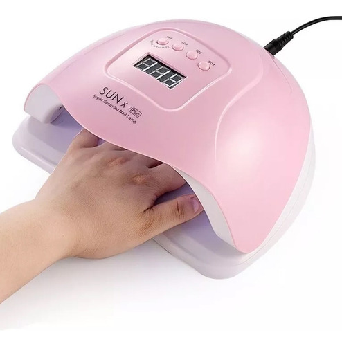 Cabine Sun X Plus 120w Uv Led Bivolt Unhas Gel Acrigel Fibra Cor Rosa