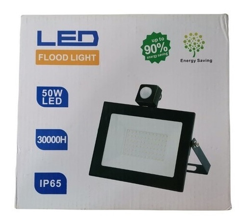 Sensor Reflector Luz Blanca Led 50w