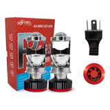 Kit Foco Faro Hid H4 Con 6 Hiper Led Lupa Cambio Alta Y Baja