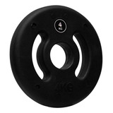 Anilha 4kg Olímpica Injetada Furo 51mm Cor Preto