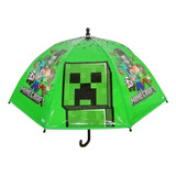 Paraguas Infantil Minecraft Escolar Lluvia Niños Original !