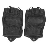 Guantes De Conducir Con Medio Dedo S, De Piel De Moto, Trans