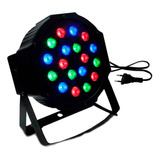 Canhão Refletor Led 18 Leds Rgb Bivolt - Preto