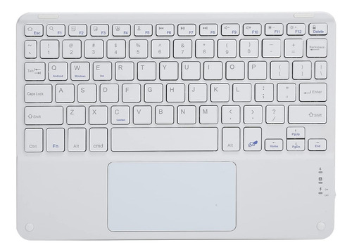 Teclado Bluetooth Recargable Para Pc Cel Mac Panel Táctil Color Del Teclado Blanco