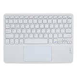 Teclado Bluetooth Recargable Para Pc Cel Mac Panel Táctil Color Del Teclado Blanco