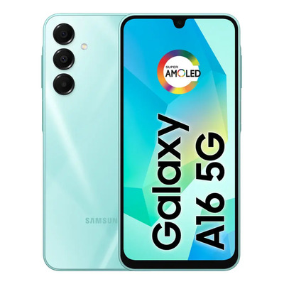 Teléfono celular Samsung Galaxy A16 5g, 128 GB + 4 GB de RAM, cámara de hasta 50 MP, pantalla 6.7, NFC, Ip54, batería verde claro de 5000 mAh | Meses sin interés