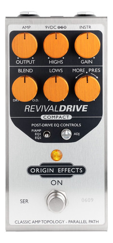 Pedal Origin Revival Drive Compact Amp Overdrive Made In Uk