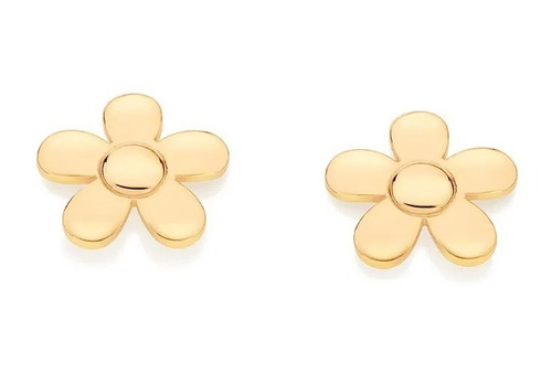 Brinco Flor Folheado A Ouro 18k Rommanel 527108 Deb