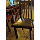 Silla De Bar Madera Tapizada Cuerina - Exelente Estado