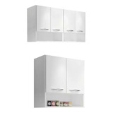 Armário Modular 6 Portas Para Cozinha Compacta E Lavanderia 