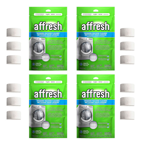 Affresh Pastilla Limpiadora Para Lavadora 4 Pack 12 Tabletas