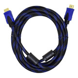 Cable Hdmi De 3m V1.4 Con Filtros 1080p Malla De Tela Nisuta