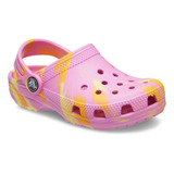 Zueco Crocs Classic Marbled Niños Td Taffy Pink/multi