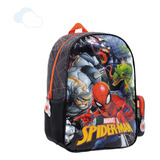 Mochila Espalda 16 Pulgadas 38211 Spider Man Orig 40x30x15. Color Negro Diseño De La Tela Spiderman / Negro