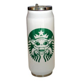 Termo Tapa Con Popote Baby Yoda Starbucks, Personalizable