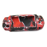 Forro Silicona Compatible Con Psp  Negro + Blanco + Rojo