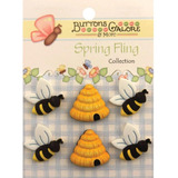 Botones Decorativos Busy Bees. Buttons Galore.