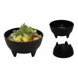 24 Salsera Recipiente Tipo Molcajete De Plastico Fiestas Gr