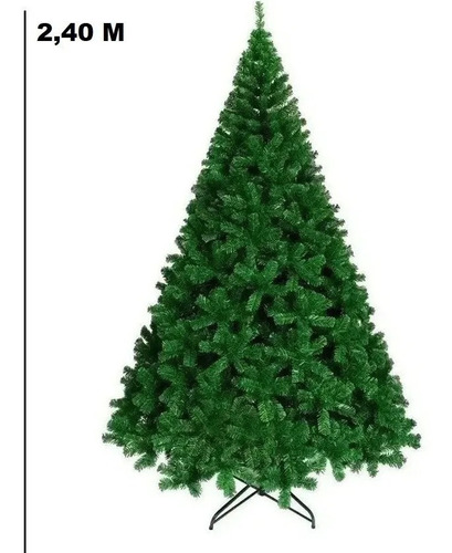 Árvore Natal Pinheiro Luxo Verde 2,40m C/1242 Galhos A0724h