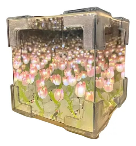 Luz Lámpara Noche Flor Tulipanes Con Romántica