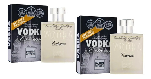 Kit 2 Perfumes Vodka Extreme 100ml Paris Elysees Lacrado