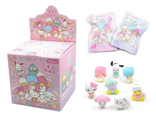 Caja 32 Juguetes Kawaii Tipo San Rio Para Venta Mayoreo.