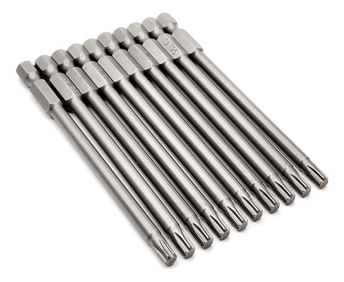 Juego De 10 Puntas De Destornillador De Cabeza Torx T25 De 4