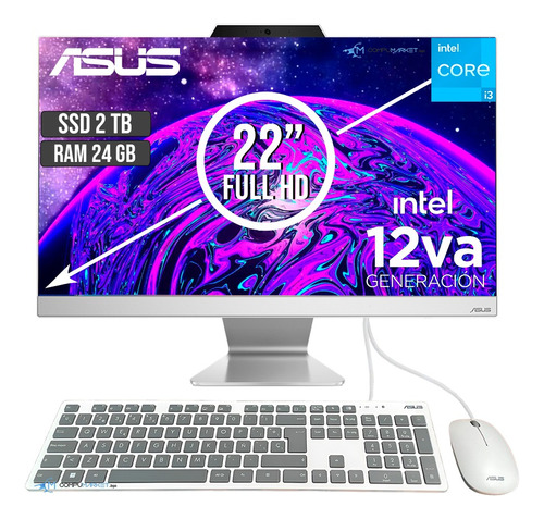 Todo En Uno Asus Intel Core I3 1215u Ssd 2tb + Ram 24gb