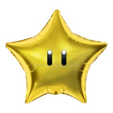 Globo Aluminio Estrella Mario Bros (dorada) Cumpleaños
