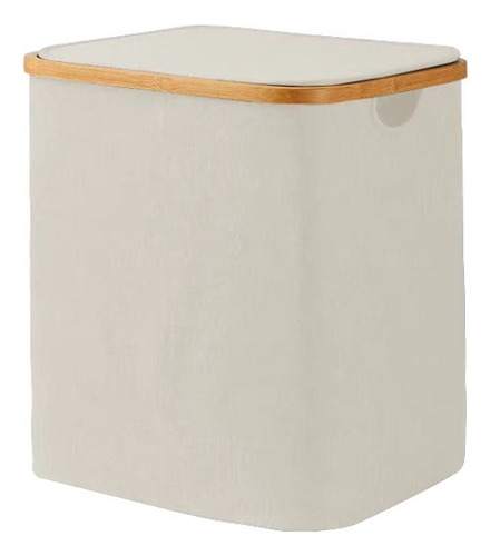 Cesta Para Ropa Sucia Con Tapa 45cm Color Beige 