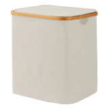 Cesta Para Ropa Sucia Con Tapa 45cm Color Beige 