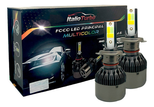 Kit De Focos Led Automotriz 2 Caras Multicolor Alta Y Baja 