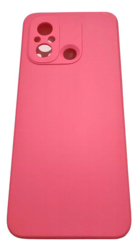 Capa Capinha Compativel Xiaomi Redmi 12c Silicone Aveludado Cor Rosa-chiclete